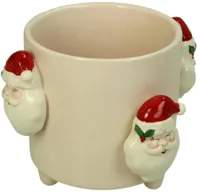 Kersten vaas dolomiet santa 12x11cm multi - thumbnail