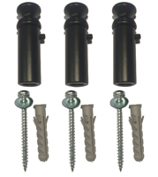 Wiesbaden Elara Bevestiging set tbv de 760/1185/1817 matzwart - thumbnail