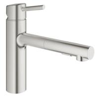 GROHE Concetto Keukenkraan - uittrekbare uitloop - 2 straalsoorten - supersteel geborsteld 30273dc1 - thumbnail