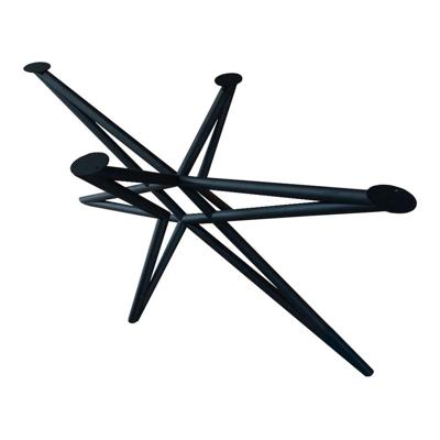 Stalen matrix zwart spinpoot lengte 150 cm bij 74 cm, hoogte 73 cm en buis ø 7,6 cm