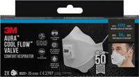 3M Aura Comfort Cool Flow stofmasker, FFP2, met ventiel, pak van 2 stuks - thumbnail
