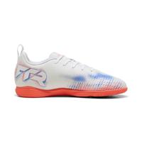 PUMA Future 8 Play Zaalvoetbalschoenen (IN) Kids Wit Felrood Blauw - thumbnail
