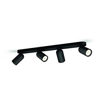 Philips SpotlampPongee 4-lichts zwart - 5058430PN