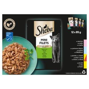 Sheba Mini Filets Selectie van de Chef in saus natvoer kat (zakjes 85 g) 12 x 85 g