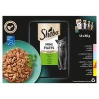 Sheba Mini Filets Selectie van de Chef in saus natvoer kat (zakjes 85 g) 12 x 85 g - thumbnail