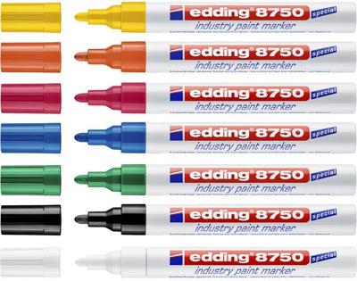 Paintmarker edding 8750 industrie 2-4mm wit | 10 stuks