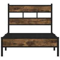 Bedframe met hoofdbord zonder matras sonoma eiken 107x203 cm - thumbnail