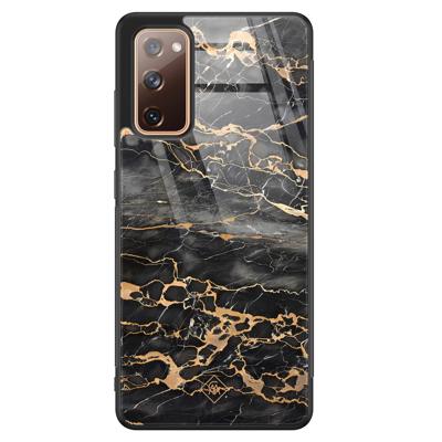 Samsung Galaxy S20 FE glazen hardcase - Marmer grijs brons