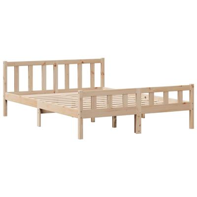 Bed met boekenkast zonder matras massief grenenhout 160x200 cm - thumbnail