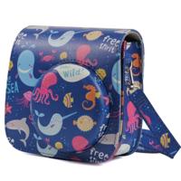 Oceaan wereld patroon full body camera PU lederen draagtas met riem voor FUJIFILM Instax Mini 9/Mini 8 PLUS/Mini 8 - thumbnail