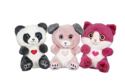 Cutydoo Love Panda knuffel - GIPSY TOYS - 13 cm - Grijs