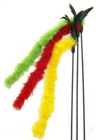 Kattenspeelgoed hengel met veren en bontstaart Speelplezier-kat Gebr. de Boon - Gebr de boon - thumbnail