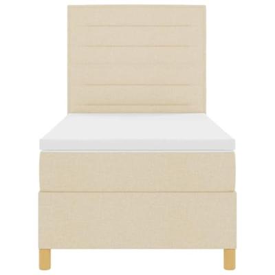 Boxspringbed met matras met hoofdeinde Crème 80 x 200 cm Stof