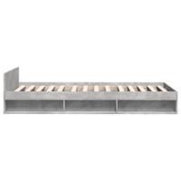 Bedframe met lade bewerkt hout betongrijs 100x200 cm - thumbnail