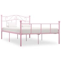 Bedframe metaal roze 140x200 cm - thumbnail