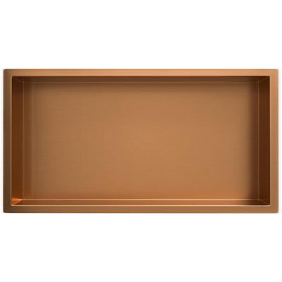 Wiesbaden Demis RVS Inbouwnis 30x60x10 cm - Geborsteld Brons Koper