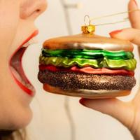 Nordic Light Kerstbal Hamburger 10 cm - thumbnail
