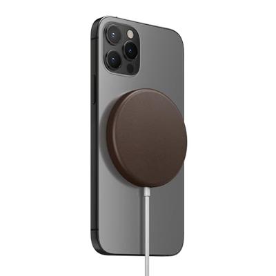 Nomad Leren Cover voor MagSafe-oplader Rustiek Bruin