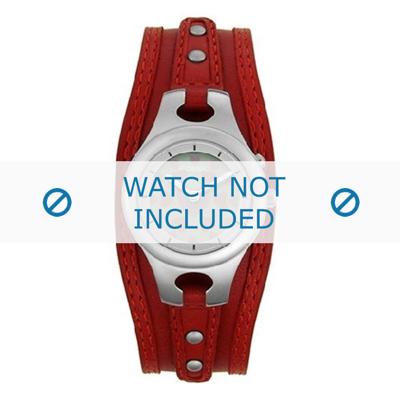 Fossil horlogeband ES9739 Leder Rood