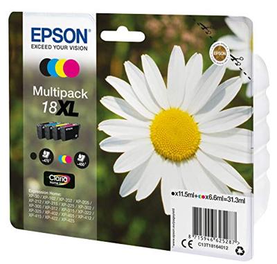 Epson PACK T1816XL 4 multpack inktcartridge (zwart+kleur) Epson PACK T1816XL 4 multpack inktcartridge (zwart+kleur)