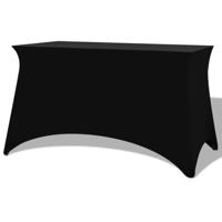 VidaXL Tafelhoes stretch zwart 183x76x74 cm 2 st - thumbnail