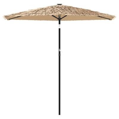 Parasol met stalen paal 223x223x213 cm bruin