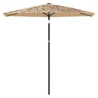 Parasol met stalen paal 223x223x213 cm bruin - thumbnail