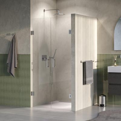 Brauer Void - Pendeldeuren - Helder Glas - 100 x 200 cm - incl. Glascoating - PVD RVS-Kleurig Geborsteld