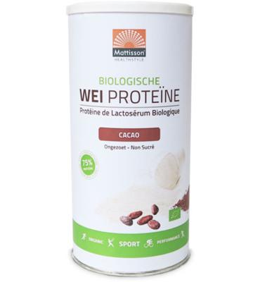 Mattisson HealthStyle Biologische Wei Proteïne Cacao Mattisson HealthStyle Biologische Wei Proteïne Cacao