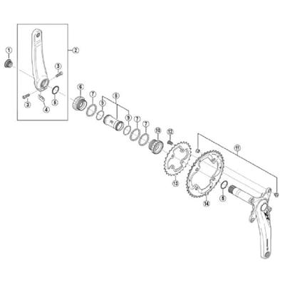 Shimano kettingblad xt/10v 38t dubbel fcm-785 y1ml98020