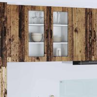 Keukenkast met plank Oudhout 80 x 31 x 80 cm Bewerkt hout - thumbnail