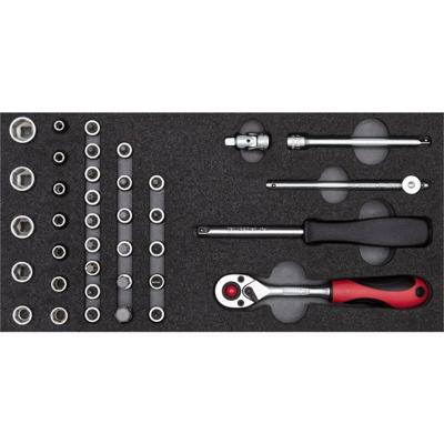 Gedore RED R22150006 3301705 Dopsleutelset Metrisch 1/4 (6,3 mm) 37-delig
