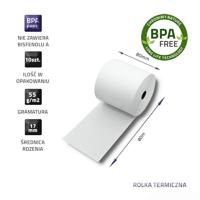 Qoltec 51892 Thermische rol 80 x 80 | 55g/m2 | 10st | BPA-vrij - thumbnail