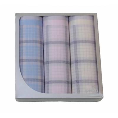 3 Stuks - Dames zakdoeken Check - Stoffen katoenen zakdoeken - Cadeau verpakking