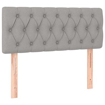 Boxspring met matras stof lichtgrijs 140x190 cm - thumbnail