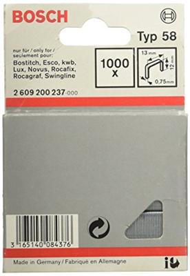 Bosch Accessories 2609200237 Nieten met fijn draad Type 58 1000 stuk(s) Afm. (l x b) 12 mm x 13 mm - thumbnail