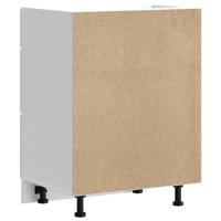 Keuken onderkast Lucca bewerkt hout hoogglans wit - thumbnail