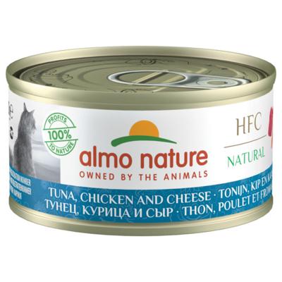 Almo Nature HFC Natural kattenvoer tonijn, kip & kaas 70g