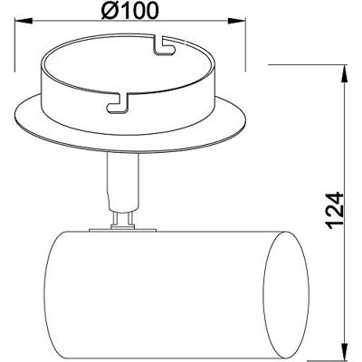 Deko Light Indi I Plafondopbouwarmatuur GU10 50 W Zilver Deko Light Indi I Plafondopbouwarmatuur GU10 50 W Zilver