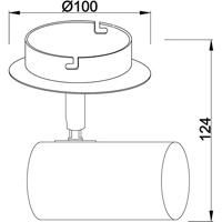 Deko Light Indi I Plafondopbouwarmatuur GU10 50 W Zilver - thumbnail