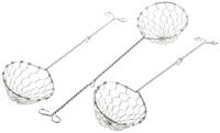 Metaltex chinese fondue zeef rvs 3 stuks - thumbnail