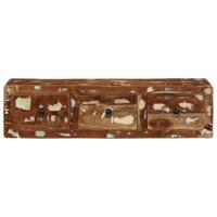 Tv-meubel wandmontage 100x32x25 cm massief gerecycled hout - thumbnail