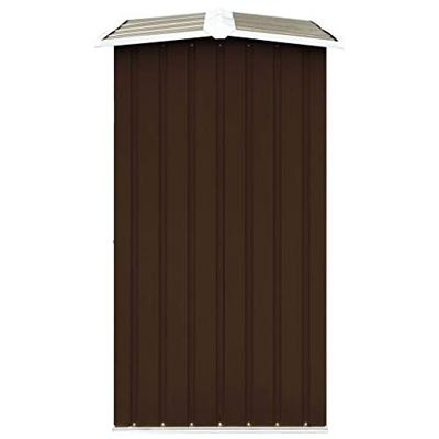 Haardhoutschuur 172x91x154 cm gegalvaniseerd staal bruin