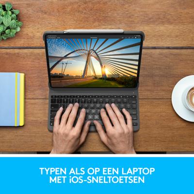 Logitech Slim Folio Pro for iPad Pro 11-inch (1st and 2nd gen) tablethoes - thumbnail
