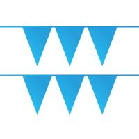 Haza Vlaggenlijn 10mtr kunststof lichtblauw - thumbnail