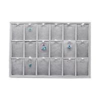 18 grids Flanel oor Stud Oorbellen ring hanger ketting display rack sieraden opslag lade - thumbnail