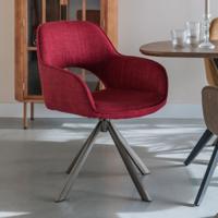 ZILT Eetkamerstoel 'Abra' kleur Rood - thumbnail