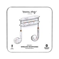 Happy Plugs Draadloze II hoofdtelefoon, draadloze Bluetooth met inline afstandsbediening en microfoon, wit marmer - thumbnail