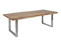 Eettafel MAMMUT 220cm 60mm tafelblad acacia honing finish - 40000 - thumbnail