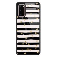 Samsung Galaxy S20 glazen hardcase - Hart streepjes - thumbnail